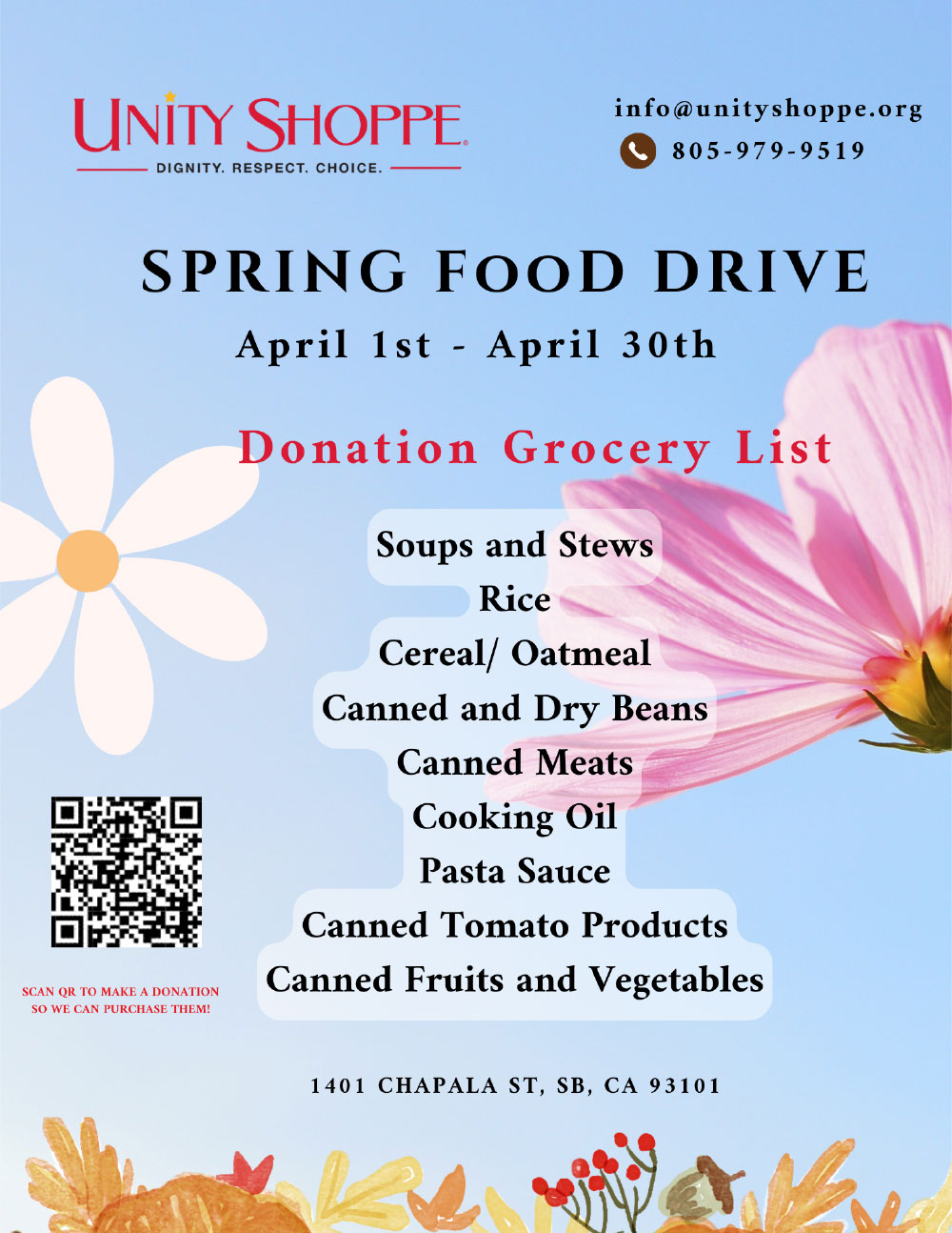 spring food drive poster