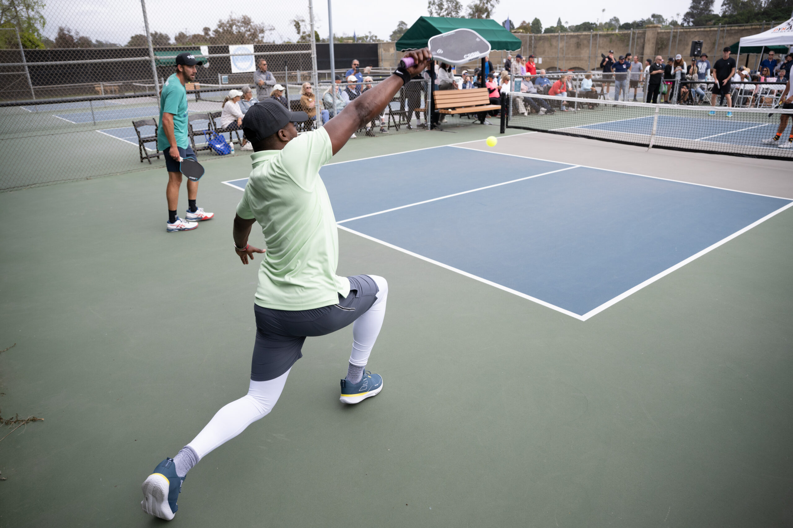 pickleball player in action