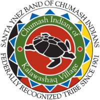 chumash logo- black exterior text Santa Ynez Band of Chumas Indians Logo