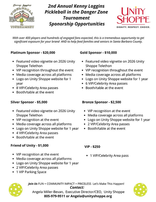 2026 Pickleball Sponsorship Opportunties