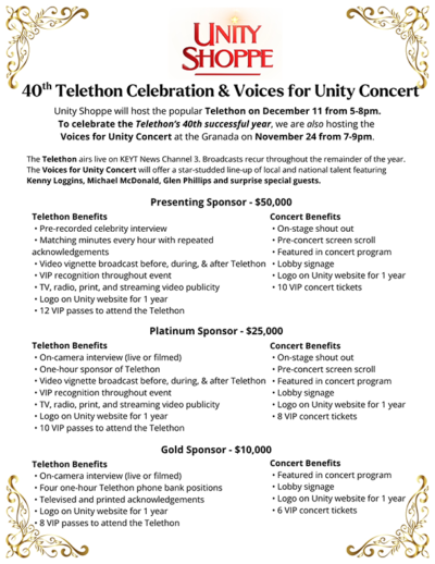 2026 Telethon Sponsorship Deck